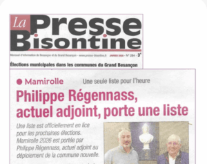 Article de la Presse Bisontine pour la liste Mamirolle 2026
